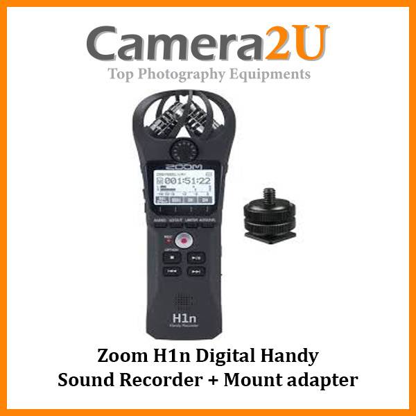 Zoom H1n Digital Handy Sound Recorder + Mount adapter